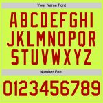 Custom Name and Number Personalized Baseball Jersey - Neon Green Red White Authentic Throwback Design Personalized Neon Green