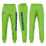 Custom Name & Number Personalized Neon Green Jogger Sweatpants Royal Fleece Personalized Neon Green Royal Fleece Jogger Sweatpants