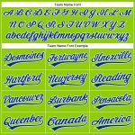 Personalized Neon Green Royal-White Authentic Baseball Jersey