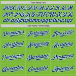 Custom Neon Green Baseball Jersey with Team Name & Number - Authentic Royal-White Design Personalized Neon Green Royal-White