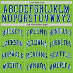 Custom Name Number Basketball Jersey - Neon Green Royal-White Authentic Design Personalized Neon Green Royal-White Authentic