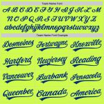Personalized Neon Green Royal-White Authentic Throwback Baseball Jersey Team Custom Name and Number