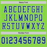 Personalized Neon Green Royal-White Mesh Authentic Football Jersey Team Custom Name and Number