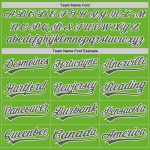 Custom Neon Green Performance Golf Polo Shirt with Gray-White Accent, Personalized Name and Number Personalized Neon Green