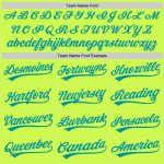 Custom Name and Number Neon Green Teal-White Authentic Throwback Baseball Jersey - Personalized Team Apparel Personalized