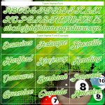 Personalized Neon Green White 3D Pattern Design Billiards Performance Polo Shirt Team Custom Name and Number