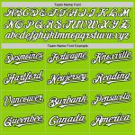Custom Authentic Baseball Jersey with Personalized Name & Number - Neon Green, White & Black Arm Shapes Personalized Neon