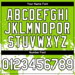 Personalized Neon Green White-Black 3D Pattern Design Abstract Splash Grunge Art Authentic Baseball Jersey Team Custom Name and Number