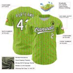 Custom Name and Number Authentic Dinosaur Baseball Jersey in Neon Green and Black 3D Pattern Design Personalized Neon Green
