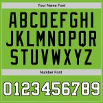 Custom Basketball Jersey with Personalized Name and Number - Neon Green Black and White Authentic Team Apparel Personalized