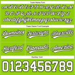 Personalized Neon Green White-Black Authentic Basketball Shorts Team Custom Name and Number