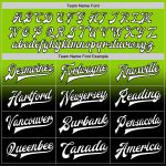 Custom Name Number Varsity Jacket Neon Green White Black Bomber Full-Snap Fashion Fade Team Letterman Personalized Neon Green
