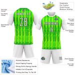 Personalized Neon Green White-Black Geometric Shape Sublimation Volleyball Uniform Jersey Team Custom Name and Number