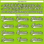 Personalized Neon Green White-Black Hockey Lace Neck Jersey Team Custom Name and Number