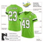 Personalized Neon Green White-Black Mesh Authentic Football Jersey Team Custom Name and Number