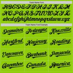 Personalized Neon Green White-Black Pinstripe Authentic Split Fashion Baseball Jersey Team Custom Name and Number