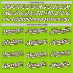 Custom Baseball Jersey with Personalized Name & Number in Neon Green, White & Brown - Authentic Team Style Personalized Neon