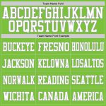 Personalized Neon Green White-Gray Mesh Authentic Football Jersey Team Custom Name and Number