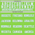 Personalized Neon Green White-Light Blue Mesh Authentic Football Jersey Team Custom Name and Number