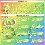 Custom Team Name & Number 3D Pattern Design Neon Green White Bomber Varsity Letterman Jacket for Music Festivals Personalized
