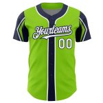 Custom Authentic Baseball Jersey with Personalized Name & Number in Neon Green, White, Navy - 3 Colors Available Personalized