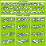 Custom Name and Number Authentic Baseball Jersey in Neon Green White-Navy - Personalized Team Jersey Personalized Neon Green
