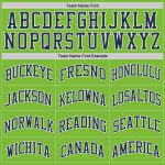 Personalized Neon Green White-Navy Authentic Basketball Jersey Team Custom Name and Number