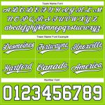 Custom Name and Number Authentic Basketball Shorts - Personalized Neon Green White-Navy Team Gear Personalized Neon Green