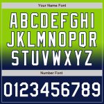 Personalized Neon Green White-Navy Bomber Full-Snap Varsity Letterman Fade Fashion Jacket Team Custom Name and Number