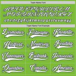 Custom Name and Number Hockey Jersey - Personalized Neon Green White-Navy Design, Team Spirit Apparel Personalized Neon Green