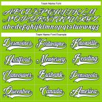 Personalized Neon Green White-Navy Hockey Lace Neck Jersey Team Custom Name and Number