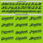 Personalized Neon Green White-Navy Pinstripe Authentic Split Fashion Baseball Jersey Team Custom Name and Number