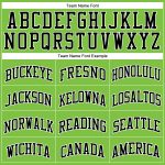 Personalized Neon Green White Pinstripe Black-White Authentic Basketball Jersey Team Custom Name and Number