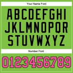 Personalized Neon Green White Pinstripe Pink-Black Authentic Basketball Jersey Team Custom Name and Number