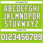 Custom Personalized Neon Green Baseball Jersey with White-Purple Design, Your Name and Number Authentic Team Apparel Personalized