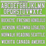 Personalized Custom Football Jersey with Neon Green and White-Purple Mesh, Team Name and Number Personalized Neon Green White-Purple