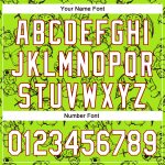 Personalized Halloween Baseball Jersey with Custom Name and Number, 3D Neon Green White-Red Pattern, Authentic Team Apparel