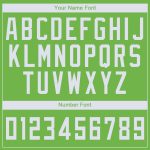 Personalized Basketball Jersey in Neon Green and White - Round Neck Design Personalized Neon Green White Round Neck Basketball