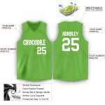 Personalized Neon Green V-Neck Basketball Jersey for Men and Women Personalized Neon Green White V-Neck Basketball Jersey