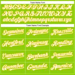 Custom Name Number Authentic Baseball Jersey Neon Green White Yellow Design Personalized Neon Green White-Yellow Authentic