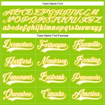 Custom Name and Number Neon Green White-Yellow Hockey Jersey - Personalized Lace Neck Team Apparel Personalized Neon Green