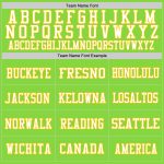 Personalized Neon Green White-Yellow Mesh Authentic Football Jersey Team Custom Name and Number