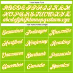 Personalized Neon Green White-Yellow Performance T-Shirt Team Custom Name and Number