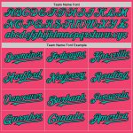 Personalized Neon Pink Aqua-Black 3D Pattern Design Gradient Style Twinkle Star Authentic Baseball Jersey Team Custom Name and Number