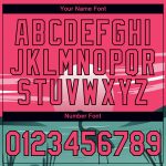 Personalized Neon Pink Black 3D Pattern Design Animal Heron Performance T-Shirt Team Custom Name and Number