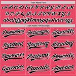 Personalized Neon Pink Black-White Authentic Baseball Jersey Team Custom Name and Number