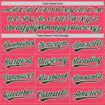 Personalized Neon Pink Green-White Authentic Baseball Jersey Team Custom Name and Number
