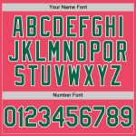 Custom Neon Pink and Kelly Green Authentic Baseball Jersey with Personalized Name and Number Personalized Neon Pink Kelly