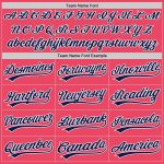 Personalized Custom Name and Number Baseball Jersey in Neon Pink Navy-White Authentic Design Personalized Neon Pink Navy-White