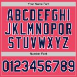 Personalized Custom Name and Number Baseball Jersey in Neon Pink Navy-White Authentic Design Personalized Neon Pink Navy-White